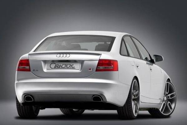 Caractere Heckansatz Audi A6 4F, inklusive 2 Endrohre