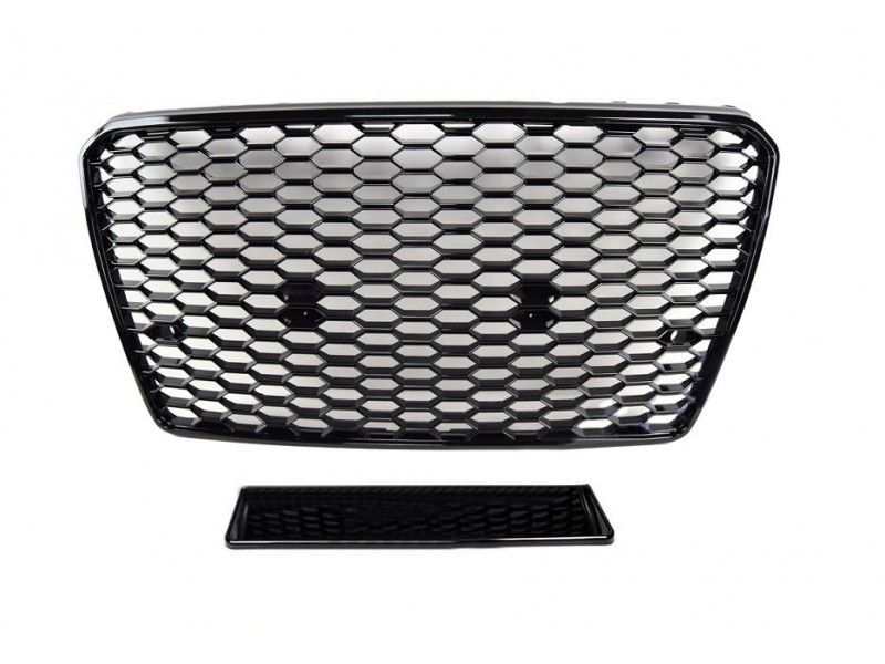 Audi A7 Frontgrill RS-Look Honeycomb Blank Sort 11-15
