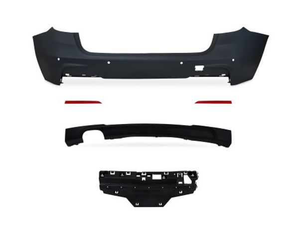 Rear bumper in sports design with PDC holes suitable for BMW F31 Touring year 2012-2015