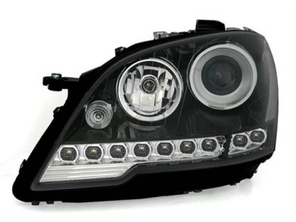 Mercedes W164 Forlygter LED Sort 08+