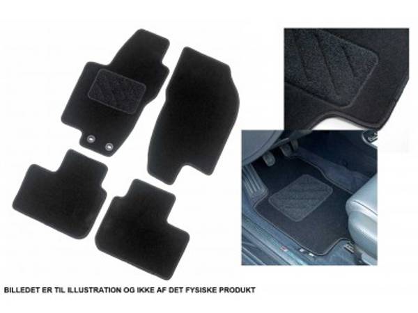 Toyota Yaris P1 Automåtter Nålefilt Sort 3-Dørs 03-06
