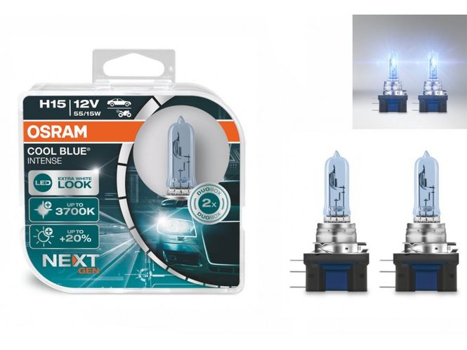 Hovedbilde Osram Cool Blue Intense Pære Sæt H15 +20% - Next ...