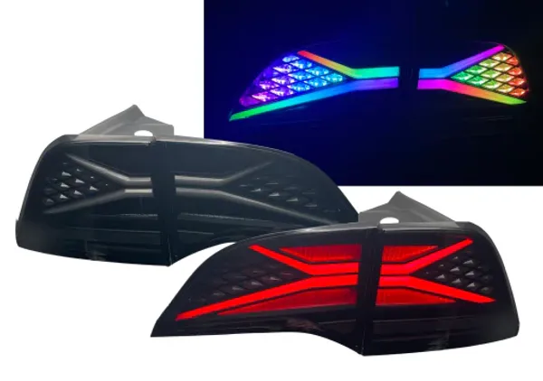 Tesla Model 3 Y Baglygter LED LT 18-23 - DYN Animeret - RBG - EU