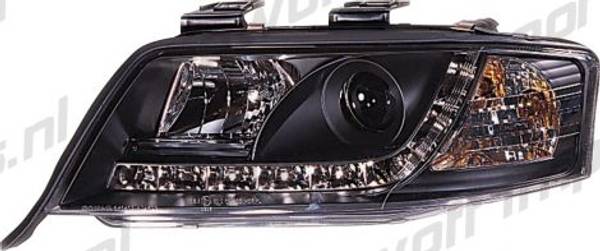	 Audi A4 99-01 R8 Style LED Headlights Black V2 