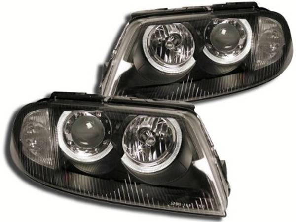 VW Passat 3BG Forlygter Angeleyes DEPO Sort