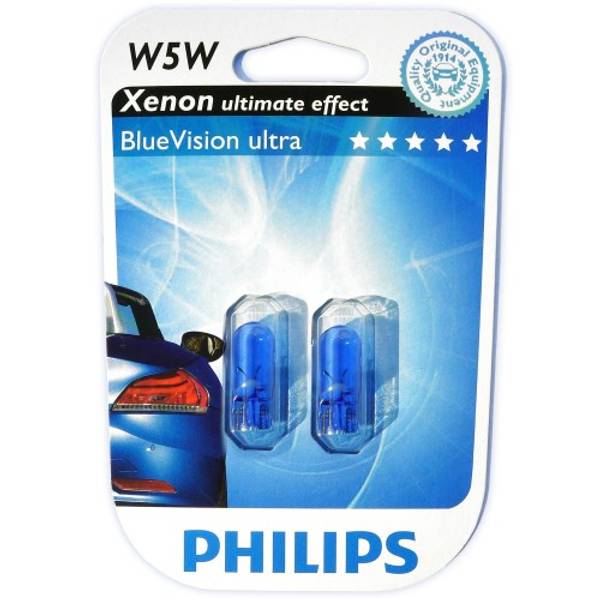 W5W 12V 5W Glühlampen Set, Blue Vision 3400°K, T10 , 2-er Packun