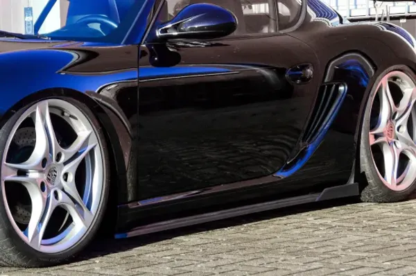 Porsche Cayman 987 Boxster INT Sidesplitter Sæt CUP 04-09 m. Flaps Bag - Race