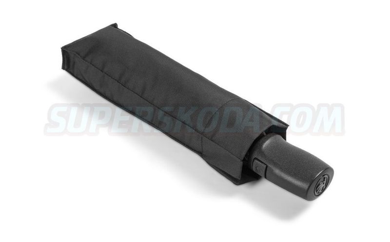 Original Skoda sammenleggbar paraply med SKODA-skrift - SVART - 